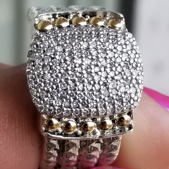 Effy Jewelry - Effy 18k sterling silver diamond  wheaton ring